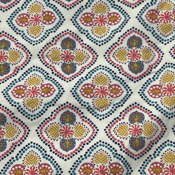 Boden Skirt Womens 14 Petite Knee Length Floral Geometric Lined Cotton Pockets - Picture 6 of 10